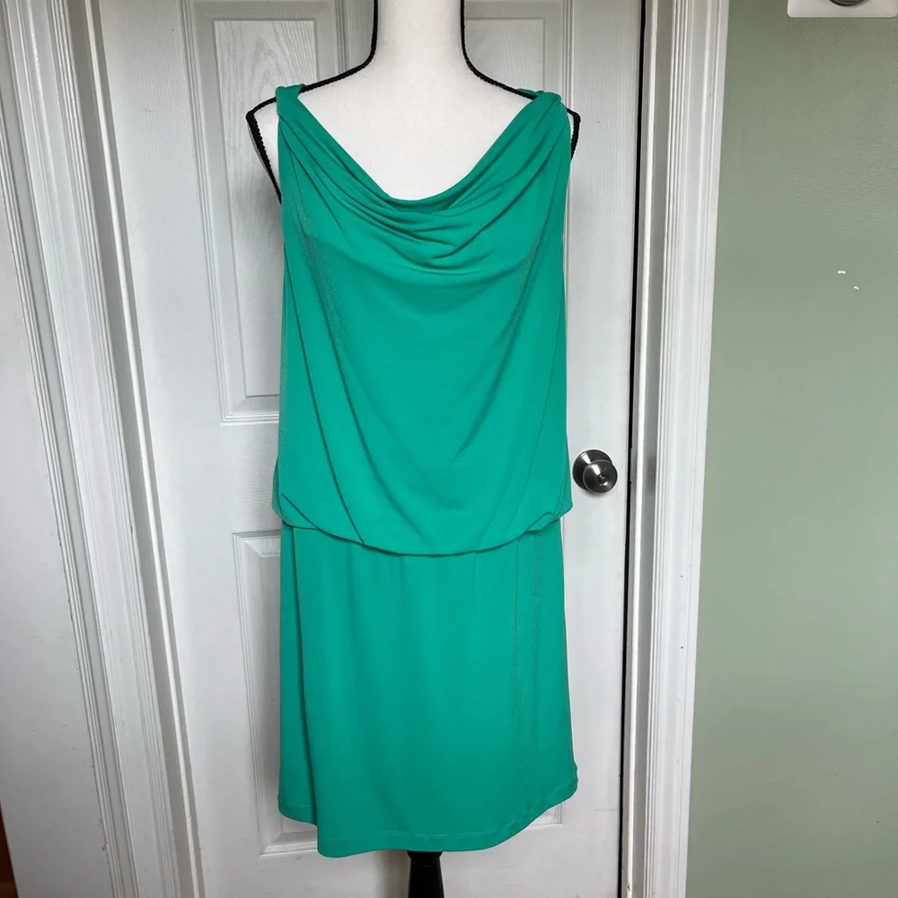 Boston Proper Teal Green Cowl Neck Maxi Dress - Picture 1 of 3